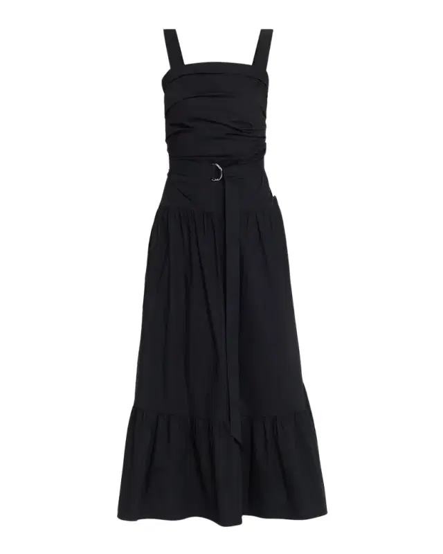 Proenza Schouler White Label Miranda Belted A-Line Maxi Dress
