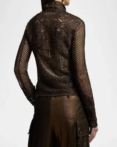 Ralph Lauren Collection Wes Foiled Lamb-Suede Jacket | Thumbnail 3 Ralph Lauren Collection Wes Foiled Lamb-Suede Jacket | Thumbnail 3
