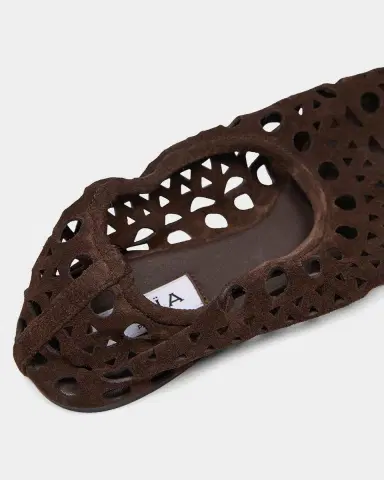Alaïa Neo Vienne Suede Slippers | Thumbnail 4 Alaïa Neo Vienne Suede Slippers | Thumbnail 4
