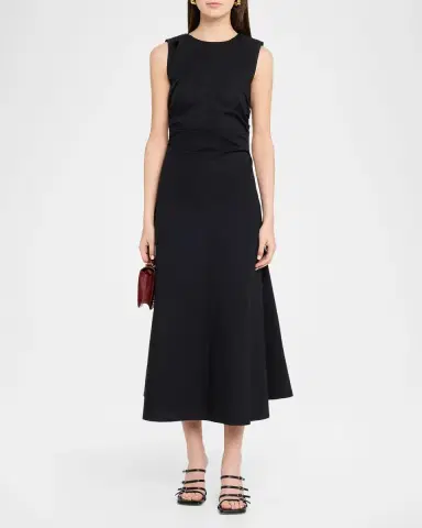 Proenza Schouler White Label Anoushka Ruched Poplin Maxi Dress | Thumbnail 2
