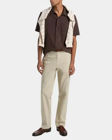Vince Men's Sueded Jersey Button-Down Shirt | Thumbnail 2
