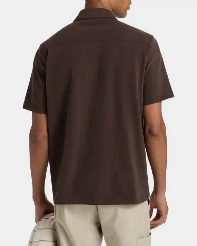 Vince Men's Sueded Jersey Button-Down Shirt | Thumbnail 3