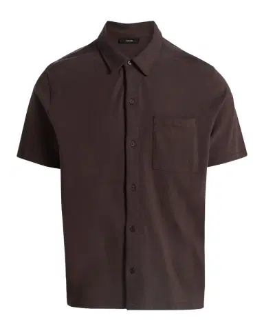 Vince Men's Sueded Jersey Button-Down Shirt | Thumbnail 1