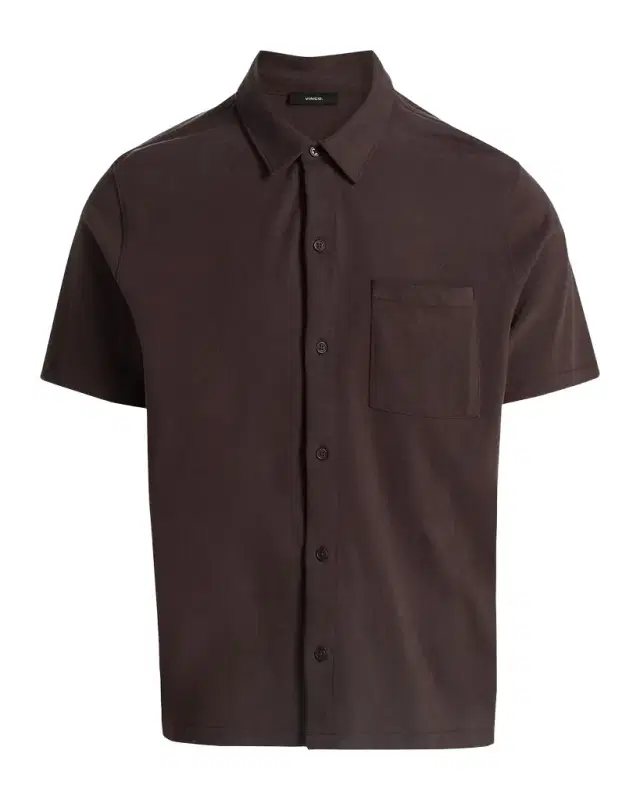Vince Men 's Sueded Jersey Button-Down Shirt