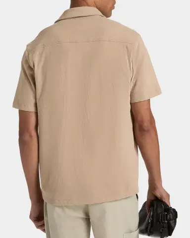 Vince Men's Sueded Jersey Button-Down Shirt | Thumbnail 3