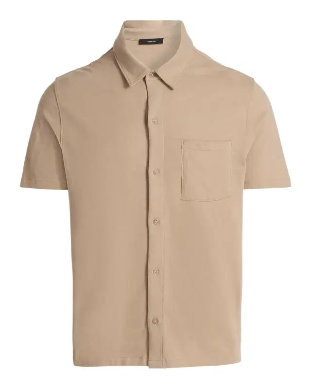 Vince Men 's Sueded Jersey Button-Down Shirt