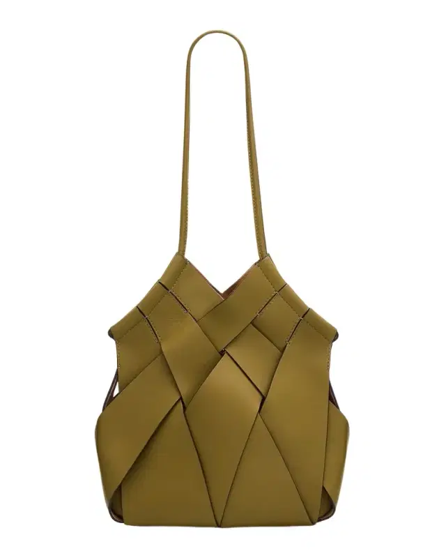 Ulla Johnson Charlotte Woven Leather Shoulder Bag
