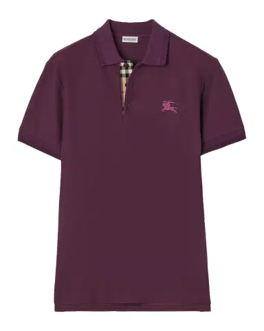Burberry Men's Eddie Check-Placket Cotton Polo Shirt | Thumbnail 3