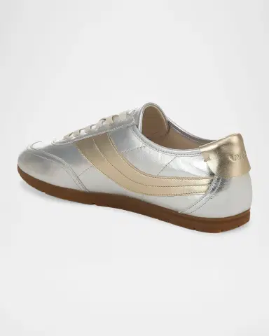 Vince LA Runner Metallic Leather Low-Top Sneakers | Thumbnail 3 Vince LA Runner Metallic Leather Low-Top Sneakers | Thumbnail 3