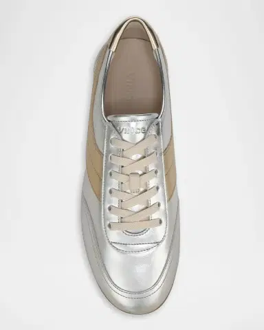 Vince LA Runner Metallic Leather Low-Top Sneakers | Thumbnail 5 Vince LA Runner Metallic Leather Low-Top Sneakers | Thumbnail 5