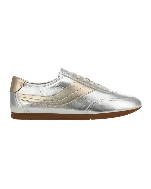 Vince LA Runner Metallic Leather Low-Top Sneakers