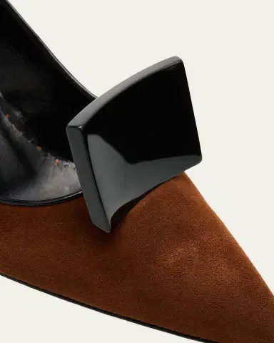 Manolo Blahnik 50mm Potoka Suede Pumps | Thumbnail 2 Manolo Blahnik 50mm Potoka Suede Pumps | Thumbnail 2