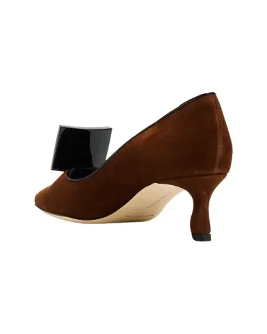 Manolo Blahnik 50mm Potoka Suede Pumps | Thumbnail 1 Manolo Blahnik 50mm Potoka Suede Pumps | Thumbnail 1