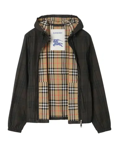 Burberry Men's Newport Check Zip-Front Hoodie | Thumbnail 1 Burberry Men's Newport Check Zip-Front Hoodie | Thumbnail 1