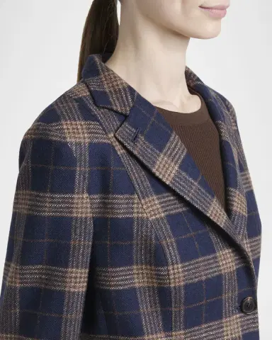 Kiton Plaid Single-Breasted Blazer | Thumbnail 5 Kiton Plaid Single-Breasted Blazer | Thumbnail 5