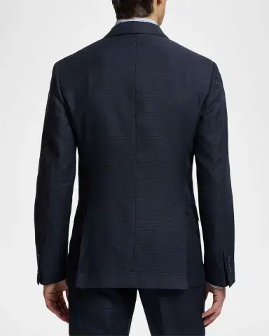 Ralph Lauren Purple Label Men's Kent Hand-Tailored Plaid Suit Jacket | Thumbnail 3