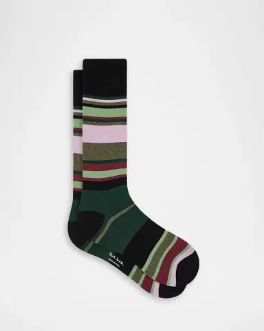 Paul Smith Men's Ozzy Multi-Stripe Crew Socks | Thumbnail 3