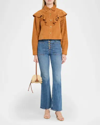 Ulla Johnson Matilde Ruffle Suede Jacket | Thumbnail 2