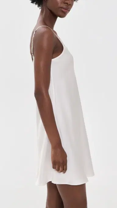 Petite Plume Silk ace Slip Dress White | Thumbnail 4