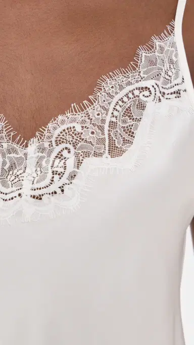 Petite Plume Silk ace Slip Dress White | Thumbnail 6