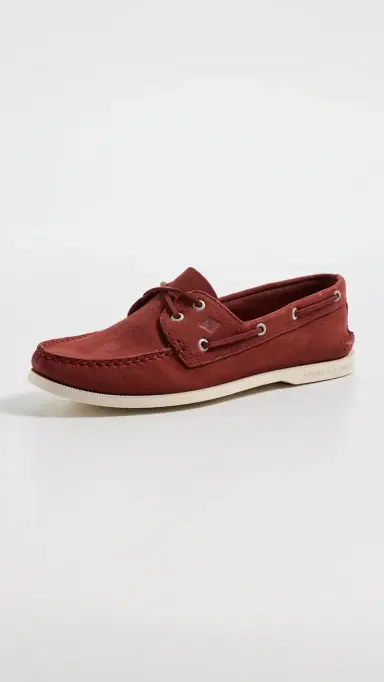 Sperry Authentic Original 2 Eye Nubuck Boat Shoes Other Red | Thumbnail 2