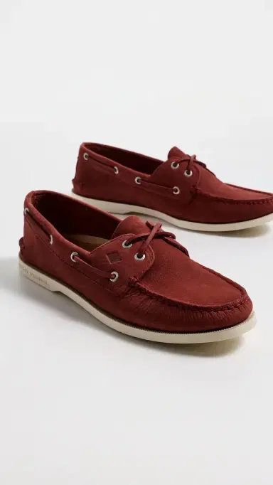 Sperry Authentic Original 2 Eye Nubuck Boat Shoes Other Red | Thumbnail 4