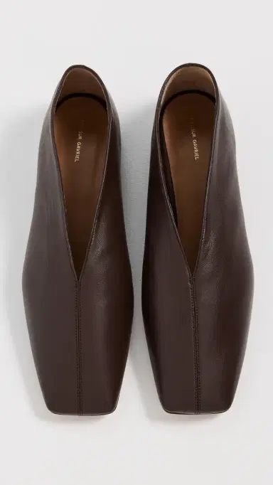 MANSUR GAVRIEL Square Soft V Flats Chocolate 36 | Thumbnail 2