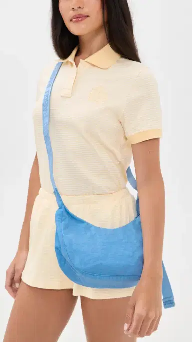 BAGGU Small Nylon Crescent Shoulder Bag Piscine | Thumbnail 3 BAGGU Small Nylon Crescent Shoulder Bag Piscine | Thumbnail 3