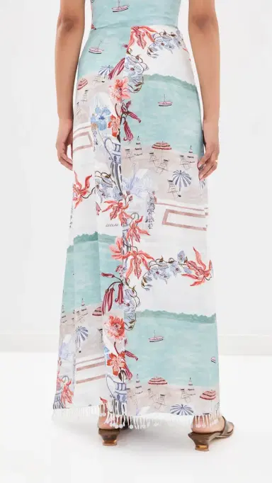 Isla & White Monroe Silk Skirt | Thumbnail 3 Isla & White Monroe Silk Skirt | Thumbnail 3
