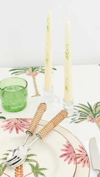 Les Ottomans Lilly Of The Valley Candles Set White/Green One Size | Thumbnail 3