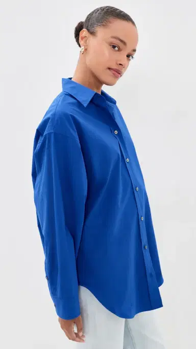 AGOLDE ona Shirt Cobalt | Thumbnail 4
