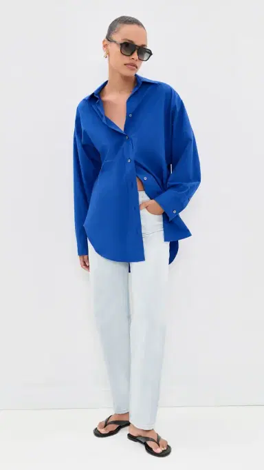 AGOLDE ona Shirt Cobalt | Thumbnail 5