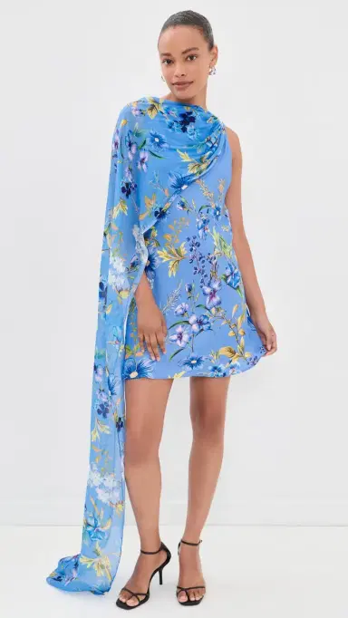 Hemant and Nandita Ayka Sash Mini Dress Blue | Thumbnail 2 Hemant and Nandita Ayka Sash Mini Dress Blue | Thumbnail 2