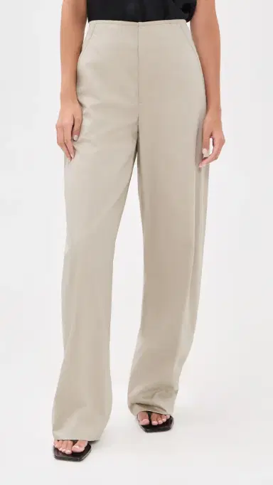Vince Elastic Back Cotton Trousers Driftwood 4 | Thumbnail 2