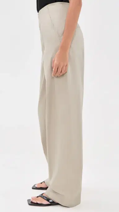 Vince Elastic Back Cotton Trousers Driftwood 4 | Thumbnail 4