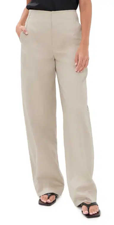 Vince Elastic Back Cotton Trousers Driftwood 4 | Thumbnail 1
