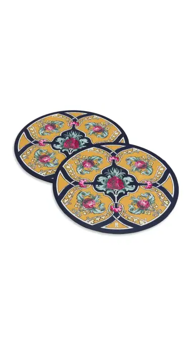 La DoubleJ Disk Placemats Set of 2 Ananas One Size | Thumbnail 5