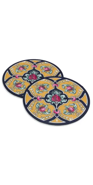 La DoubleJ Disk Placemats Set of 2 Ananas One Size | Thumbnail 1