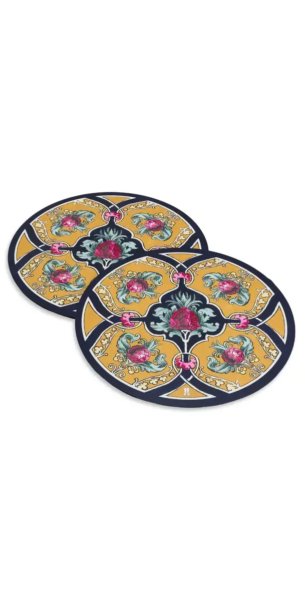 La DoubleJ Disk Placemats Set of 2 Ananas One Size