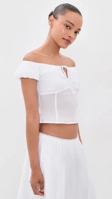 Guizio Anabella Top White S | Thumbnail 4