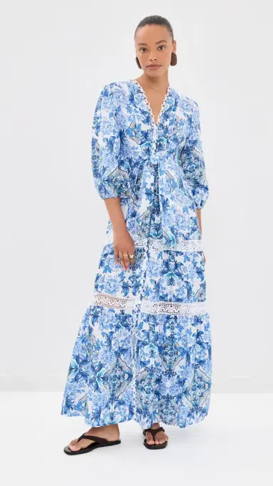 TEMPTATION POSITANO Sacher Dress Peonia Blue | Thumbnail 2