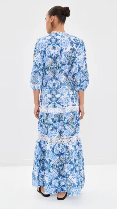 TEMPTATION POSITANO Sacher Dress Peonia Blue | Thumbnail 3