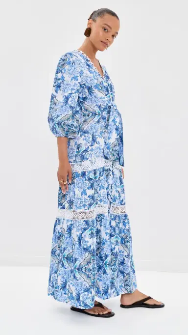 TEMPTATION POSITANO Sacher Dress Peonia Blue | Thumbnail 4