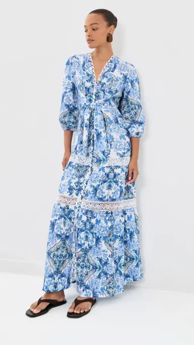 TEMPTATION POSITANO Sacher Dress Peonia Blue | Thumbnail 5