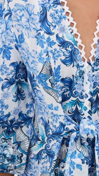 TEMPTATION POSITANO Sacher Dress Peonia Blue | Thumbnail 6