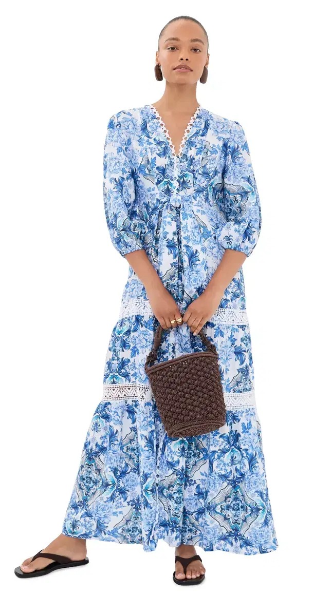 acher Dress Peonia Blue