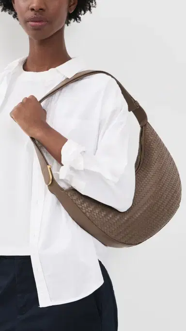 Vince Eris Small Hobo Shoulder Bag Date One Size | Thumbnail 3