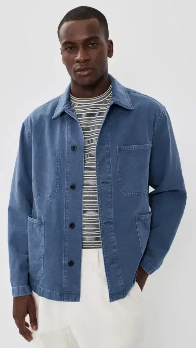 Madewell Cotton Hemp Barn Jacket French Blue S | Thumbnail 2
