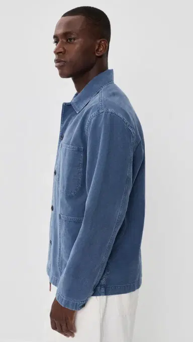 Madewell Cotton Hemp Barn Jacket French Blue S | Thumbnail 4