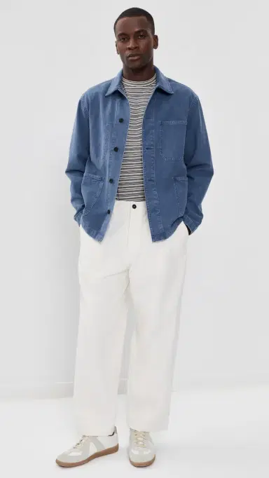 Madewell Cotton Hemp Barn Jacket French Blue S | Thumbnail 5